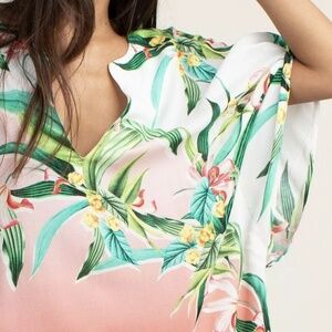 Trina Turk Costa De Prata Caftan Swim Coverup Dress Size XL